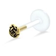 Rose Shaped Labrets Push-in LA-274s 